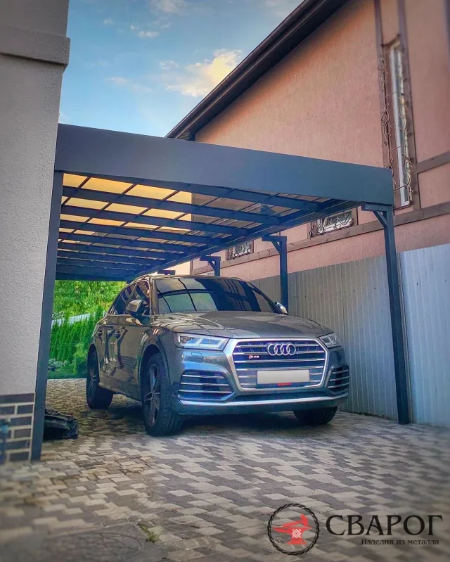 Современный навес для автомобилей Н-020