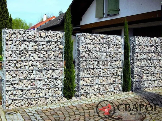 Забор из габионов сварной