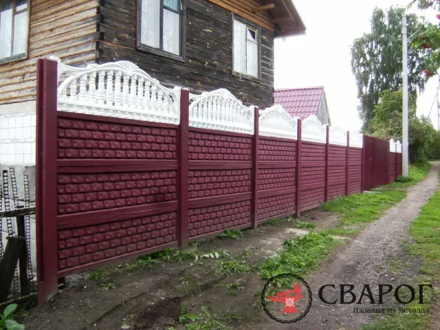 Забор бетонный наборный