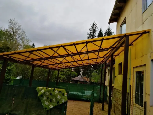Навес к дому "Удачливый" 2 на 4 м