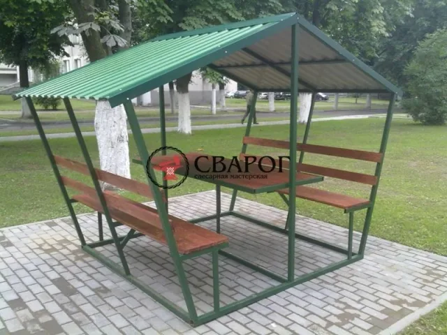 Беседка из металла и листа профилированного 2 на 2 "Иртыш"