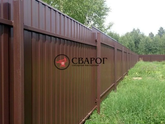 Забор из профлиста "В рамке"