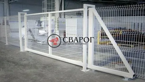 Откатные ворота 3Д, 4мм, 1530×4000мм, Ral 6005