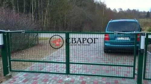 Распашные ворота 3Д, 4мм, 2030x4000мм.
