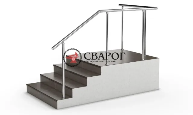 Перила из нержавеющей стали на стойках