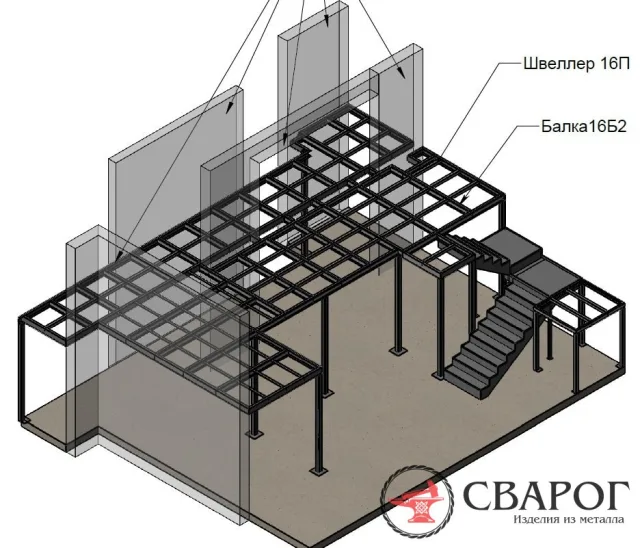 Антресольный этаж для кафе