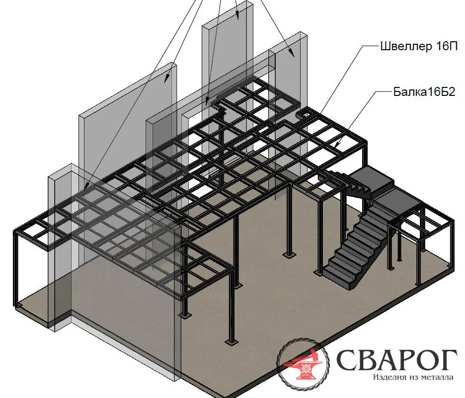 Антресольный этаж для кафе