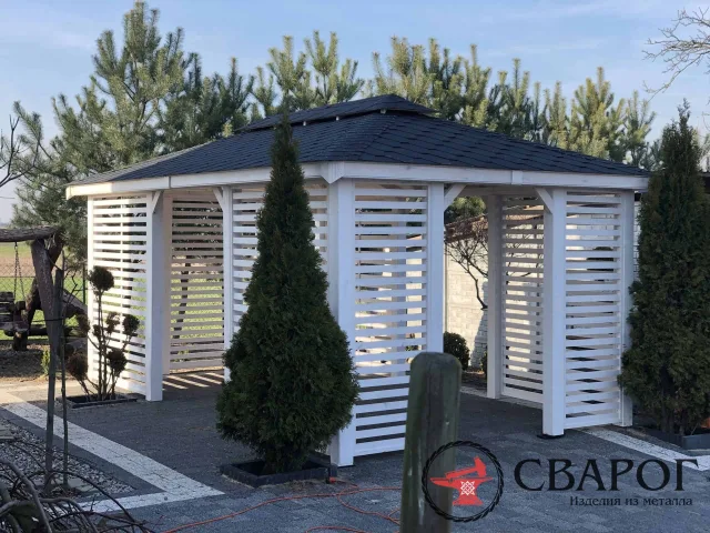 Садовая беседка сосновой древесины "Солнце" 3 × 4 м