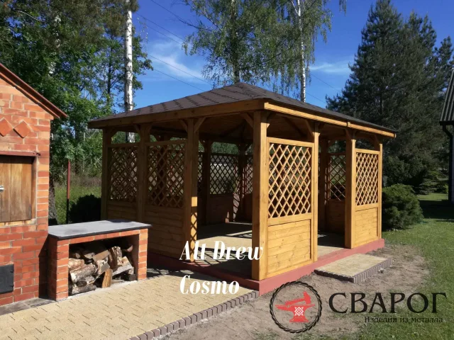 Садовая беседка "Юпитер" из бруса 3 на 4 м
